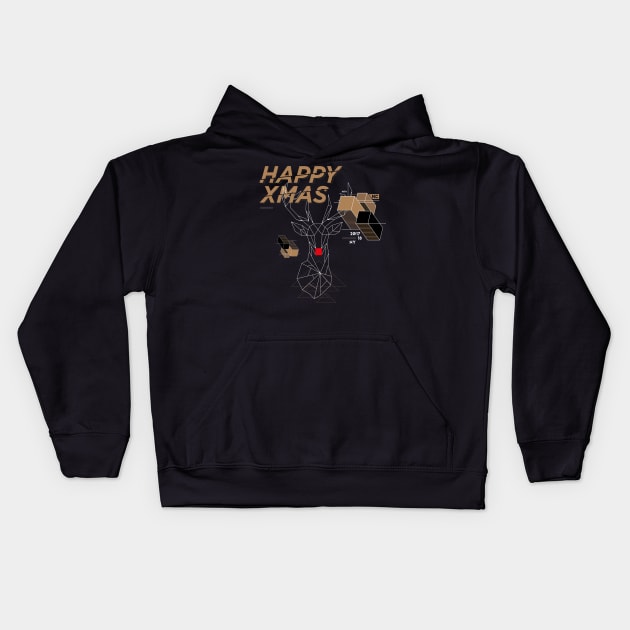 Happy Xmas Kids Hoodie by Beardedguy